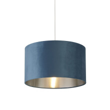 Paralume Contemporaneo Tamburo Tessuto Verde Argento 1 Luce D38cm