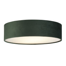 Paralume Contemporaneo Tamburo Tessuto Verde, bianco e gelo 2 Luci D50cm