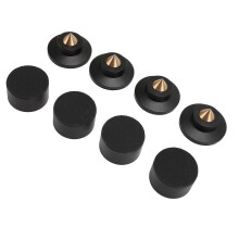 4 stuks luidsprekerisolatievoetjes van aluminiumlegering, schokabsorberende spikes voor subwoofer, versterker, cd- en dvd-speler, zwart