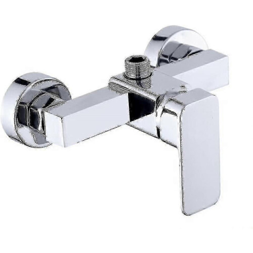 Robinet de douche mural chromé avec mitigeur eau chaude/eau froide