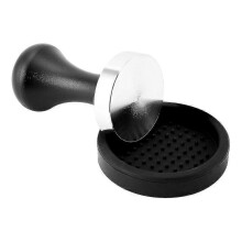 Kaffeetamper-Set, Espressostempel mit flacher Edelstahlbasis