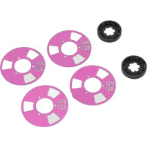 Cassette magnétique à bobines en métal faite maison, style rétro professionnel, en aluminium, pour l'enregistrement de musique DIY (violet).