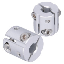 2 Stück Wellenkupplung aus Aluminiumlegierung mit Sechskantloch, hochbelastbar, flexible Wellenkupplung zum Verbinden von Teilen, 8 mm auf 8 mm