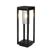 Paletto da esterno Contemporaneo Atlanta Alluminio Nero Policarbonato Luce E27