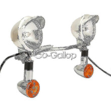 Chromen motorfiets richtingaanwijzers/spotlight voor Honda VTX 1300 CRS Retro/Yamaha V-Star XVS 650 1100 Custom