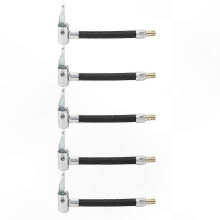 5-teiliger 10-cm-Luftpumpenschlauchadapter für Auto-, Fahrrad- und Motorrad-Aufblasbedarf
