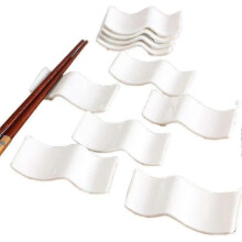 Keramik-Essstäbchenablage, 10-teilig, chinesischer Stil, Löffel-, Messer- und Gabelhalter, Porzellan-Essstäbchenständer