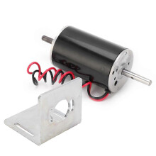 Hochgeschwindigkeits-Gleichstrommotor 80W Micro CW CCW Doppelausgangswelle Drehzahlregelung 12V XD60D9412Y50S (mit Halterung)