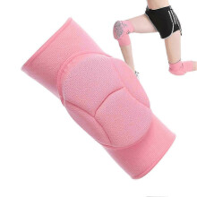 Atmungsaktive Knieschoner für Sport, rutschfest, leicht, pinkfarbenes Design