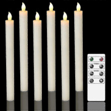 Batterijgevoede vlamloze kaarsen met afstandsbediening voor huisdecoratie, 6 stuks, warm wit