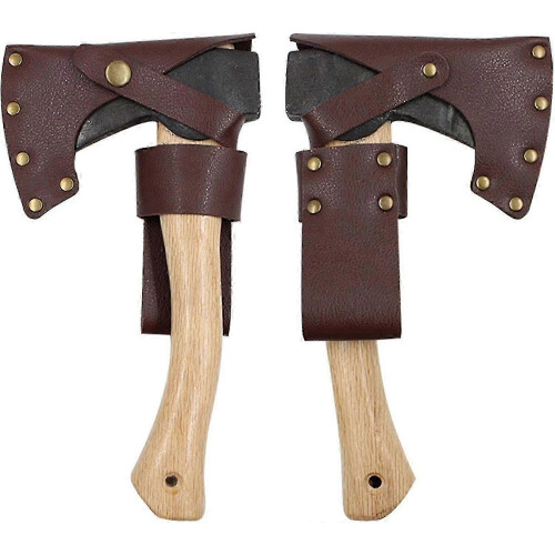 Belt loop axe sheath for camping and work, leather, 110x150mm