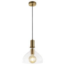 Sospensione Contemporanea Margherita Acciaio Ottone Vetro 1 Luce E27