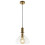 Searchlight Pendant Light Antique Brass Clear Glass Shade E27 Dimmable Adjustable Drop IP20 1