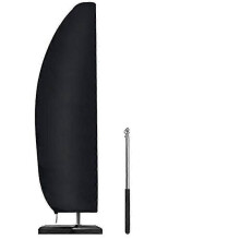 Heavy Duty Oxford Cantilever Umbrella Cover, Waterproof & Windproof Extra Large with Zip, 265cm Black