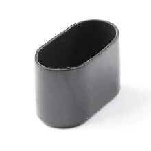 16 stuks zwarte beschermkapjes voor stoelpoten (40 x 20 mm) ter bescherming van de vloer.