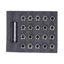 20 stuks wielmoeren M12x1.5 schroefdraad 4,5 cm hoogte T304 roestvrij staal voor autoaanpassingen (blauwkleuring)
