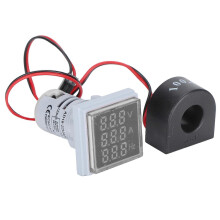 Stromsignalanzeige, universell, 3-farbig, quadratisch, Lampe, 60–500 V AC, AD16–22 VAH, Weiß