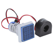 Stromsignalanzeige Universal 3-Anzeige Quadratische Lampe Licht 60~500V AC AD16-22VAH Blau
