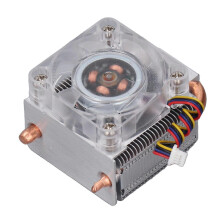 CPU-koelventilator met aluminiumlegering voet, 4-pins, geluidsarm, RGB LED, CPU-koeler voor Pi 5, DC 5V