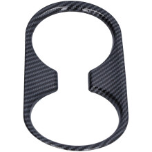 Bekleding voor de bekerhouder in de middenconsole, in koolstofvezelstijl, ter vervanging van de bekleding voor de Mazda CX-3 CX3 2017-2019.