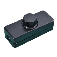 220V Verstellbarer LED-Dimmerschalter-Schwarzer Beleuchtungsknopf-Controller (1 Stück)