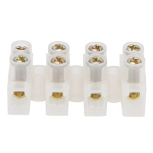 20 stuks klemmenblokstrip, vlamvertragende doorsteekconnector 10A, industri?le benodigdheden (4 in, 4 uit)