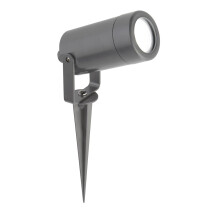 Faretto picchetto Moderno Spikey Policarbonato Grigio Trasparente 1 Luce GU10