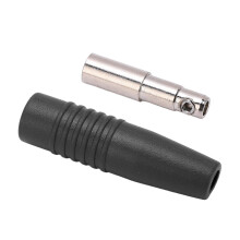 4-mm-Bananenstecker (weiblich), aus reinem Kupfer, vernickelt, für elektronisches Testzubehör, schwarz