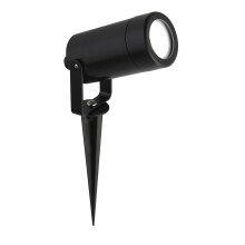 Faretto picchetto Moderno Spikey Policarbonato Nero Trasparente 1 Luce GU10