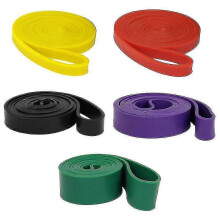 5-delige set zware weerstandsbanden voor CrossFit en body stretch-Pull-up ondersteuning met handleiding