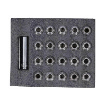 20 stuks wielmoeren M12x1.5 schroefdraad 4,5 cm hoogte T304 roestvrij staal voor autoaanpassingen, zilverkleurig