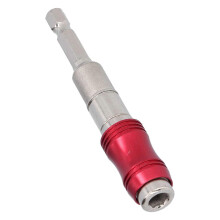 Hex boorhouder met verstelbare hoek, verlengstuk voor universeel handgereedschap 1/4 inch (rood/zilver)