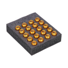 20 stuks wielmoeren M12x1.5 schroefdraad 3,3 cm hoogte 7075-T6 aluminium borgmoeren goudkleurig