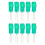 20Pcs LED Plastic Holder Bezel Mount PC Indicator Light Aircraft Lampshade Component 5mmGreen Light 1