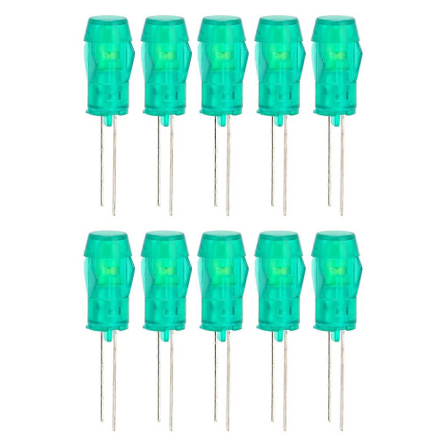 20Pcs LED Plastic Holder Bezel Mount PC Indicator Light Aircraft Lampshade Component 5mmGreen Light