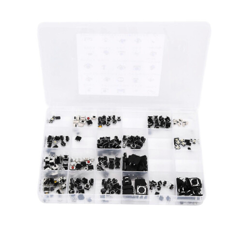 250pcs Tact Push Switch Micro Combination Kit 25 Values Boxed Button Switch for Television Audio Equipment 2