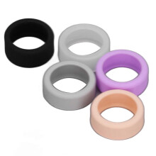 5pcs Smart Ring Cover Silicone Elastic Anti Scratch Smart Ring Protector for Daily Use Black White Gray Pink Purple S for Size 6 7 8 9 10
