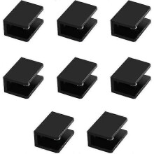 8er-Pack quadratische Glasregalhalterungen aus Aluminiumlegierung für 5–8 mm dickes Glas
