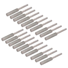20-teiliges Kettensägen-Schärfset mit rotierenden Feilen und Schleifköpfen, silberfarben, 5,5 mm