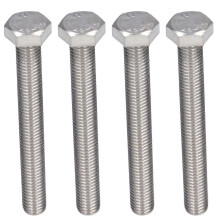 20 stuks zeskantbouten met grove schroefdraad, volledig van schroefdraad voorzien, A2 roestvrij staal M10x1.5 DIN 933M10x80