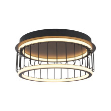 Plafoniera Contemporanea Circolo Alluminio Bianco Silicone Nero Led 40W 3000K