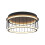 Searchlight LED Flush Ceiling Light Black Cage 40cm 40W Warm White Dimmable 4602lm IP20 1