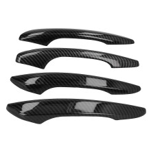 Cubierta de manija de puerta de automóvil estilo fibra de carbono, repuesto para Mazda 3 Hatchback BP 2019-2020
