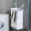 Wall-Mounted Foldable Laundry Basket, Bathroom Clothes Organizer with Storage Bag 1