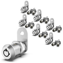 Verbeterde set van 6 RV-cilindersloten met gelijke sleutels, 5/8 inch, voor opbergdeuren en -kasten.