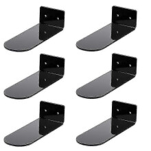 6er-Pack schwarze, schwebende Wandschuhregale aus Acryl für Sammlerschuhe und Sneaker