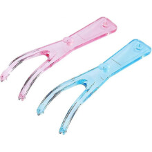 Herbruikbare tandenstokers (2 stuks), roze en blauw, milieuvriendelijk en ideaal voor het reinigen van je tanden.
