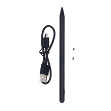 Capacitieve styluspen zwart, anti-aanraakfunctie, dubbele oplaadmodus, magnetische styluspen voor iOS en Android telefoons en tablets