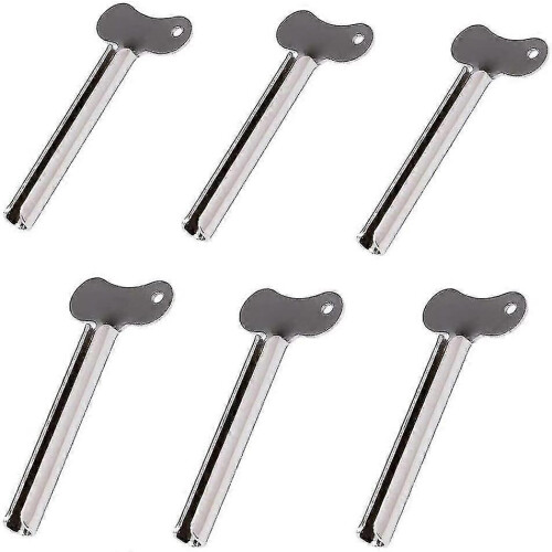6-Pack Stainless Steel Toothpaste Squeezer Dispenser Tube Roller