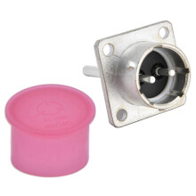 2-poliger Vierkantflansch-Elektrostecker für die Luftfahrtindustrie, Gleichstrom 60 V, 20 A, C10‑747487‑Z2P